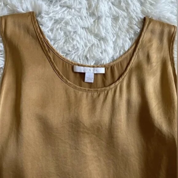 LUNYA Washable Silk Pajama Set - Tank and Shorts Large - Picture 3 of 10